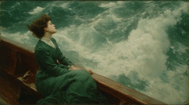 Girl in Water by Franz Stuck Artistic Depiction