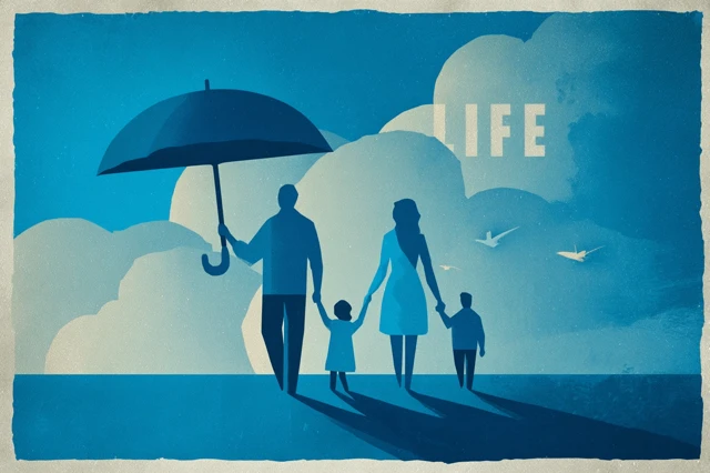 Life Insurance Illustration Protecting a Child