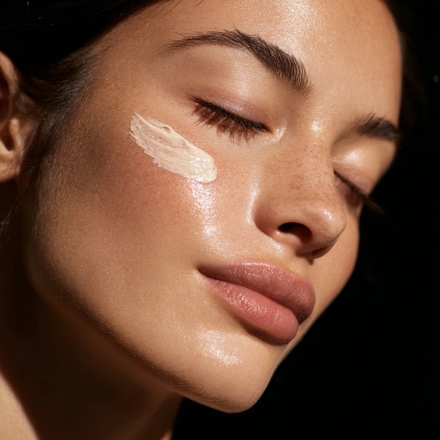 Skincare Demo Dewy Glow Face Close Up Beauty Photography