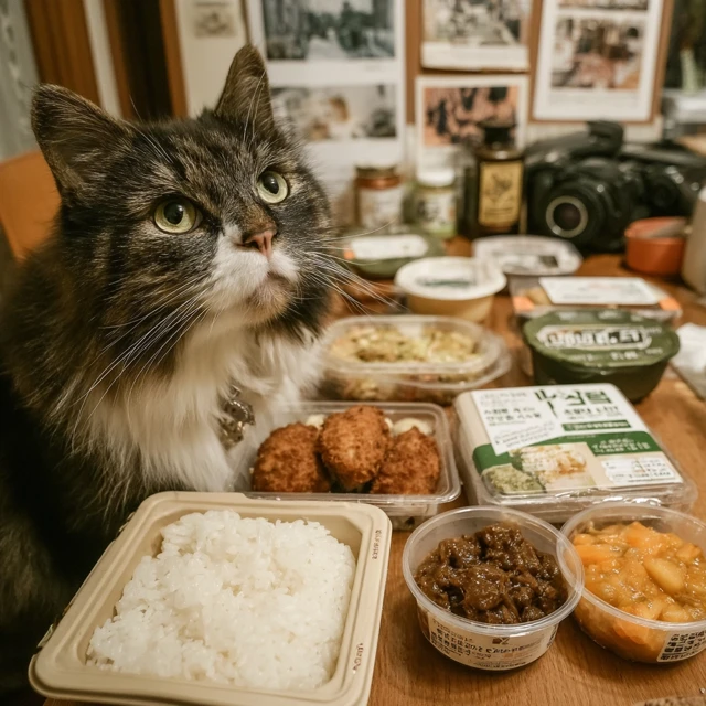 Homemade Bento Box Lunch with Cute Dog and Delicious Food