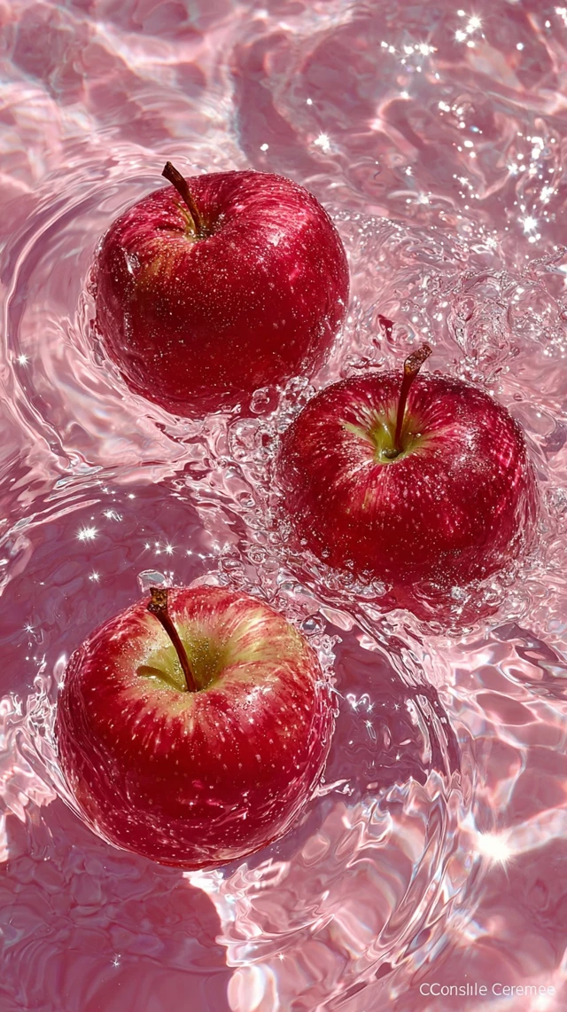 Apples Underwater Photography Vibrant Colors