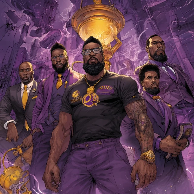 Omega Psi Phi Brothers Magazine Cover 3D Art
