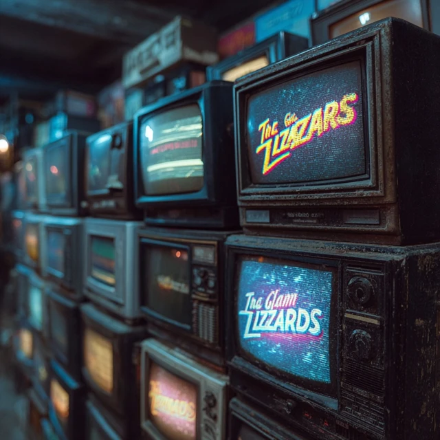 Retro TV Monitors with The Glam Lizards