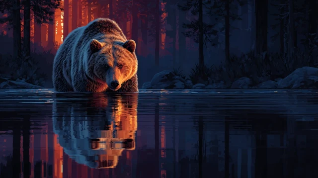 Majestic Grizzly Bear A Stunning Wildlife Portrait