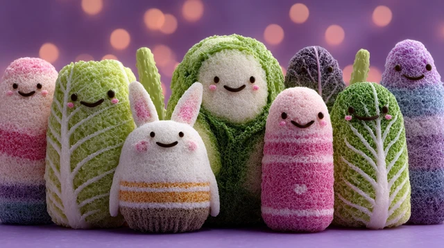 Happy Rotten Vegetables Kawaii Decay Faces