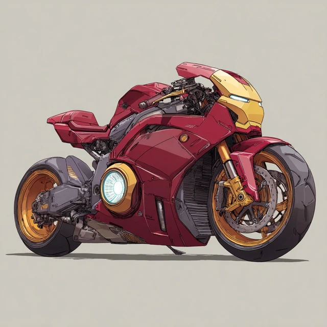 Iron Man Motorcycle Futuristic Bike Concept Art