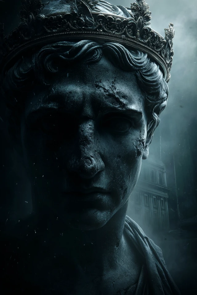 Roman Emperor Statue Album Cover Art