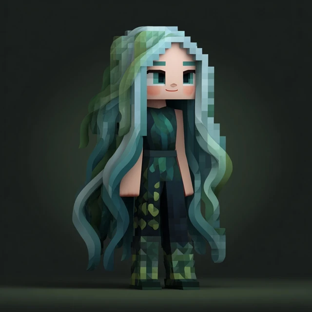 AquaLush Minecraft Skin Magical Water Adventurer