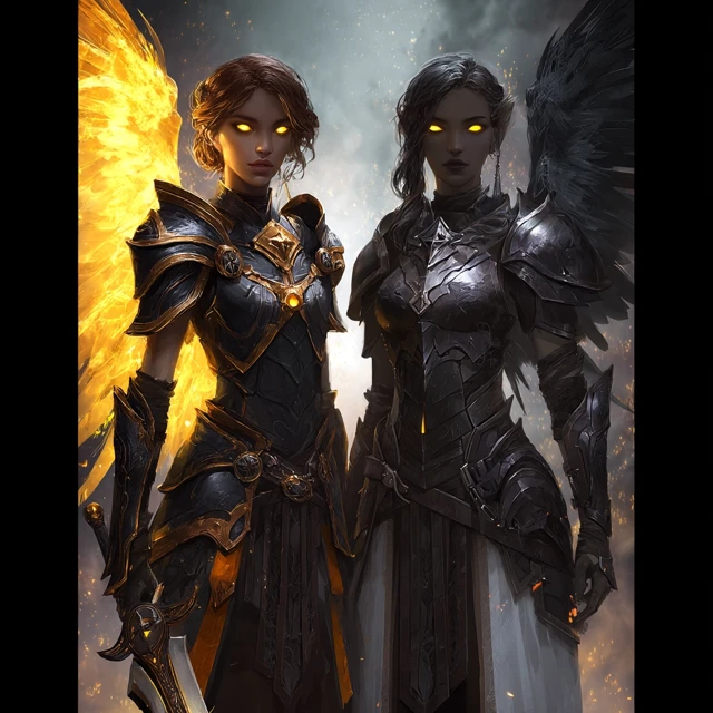 Winged Warrior Women Fantasy Concept Art