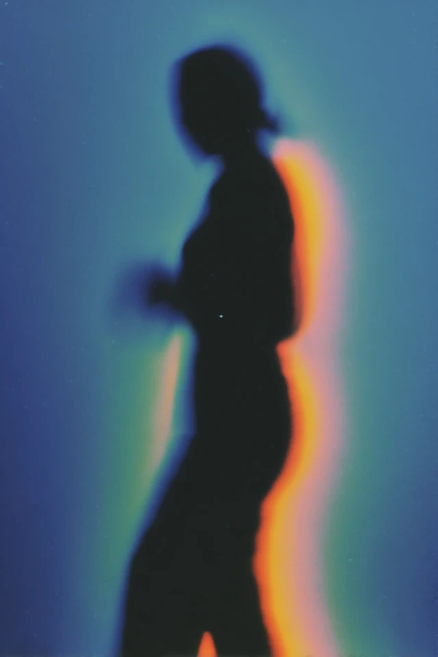 Woman Silhouette Thermal Image Dance Abstract Art
