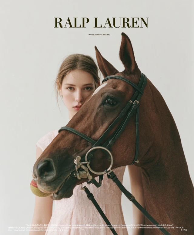 RALP LAUREN Fashion Editorial Horse and Model