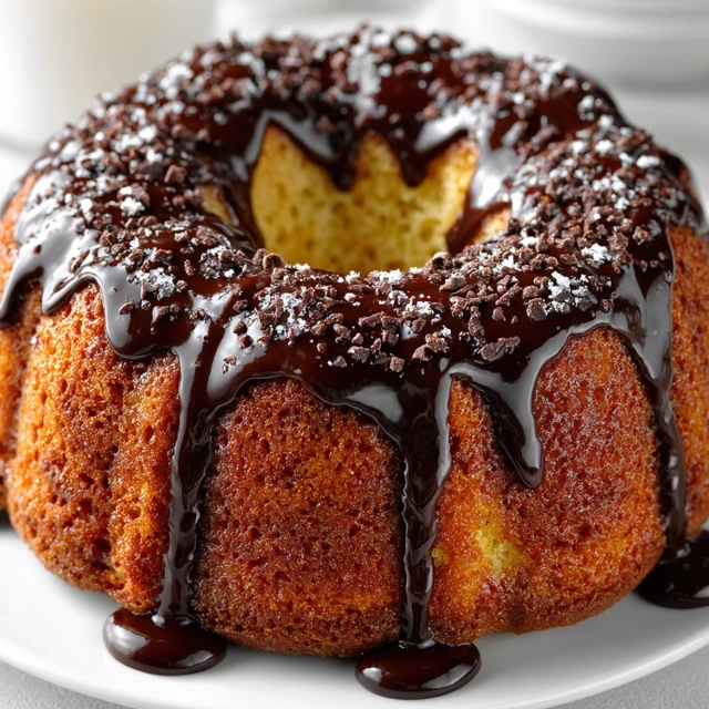 Delicious Bundt Cake with Chocolate Glaze