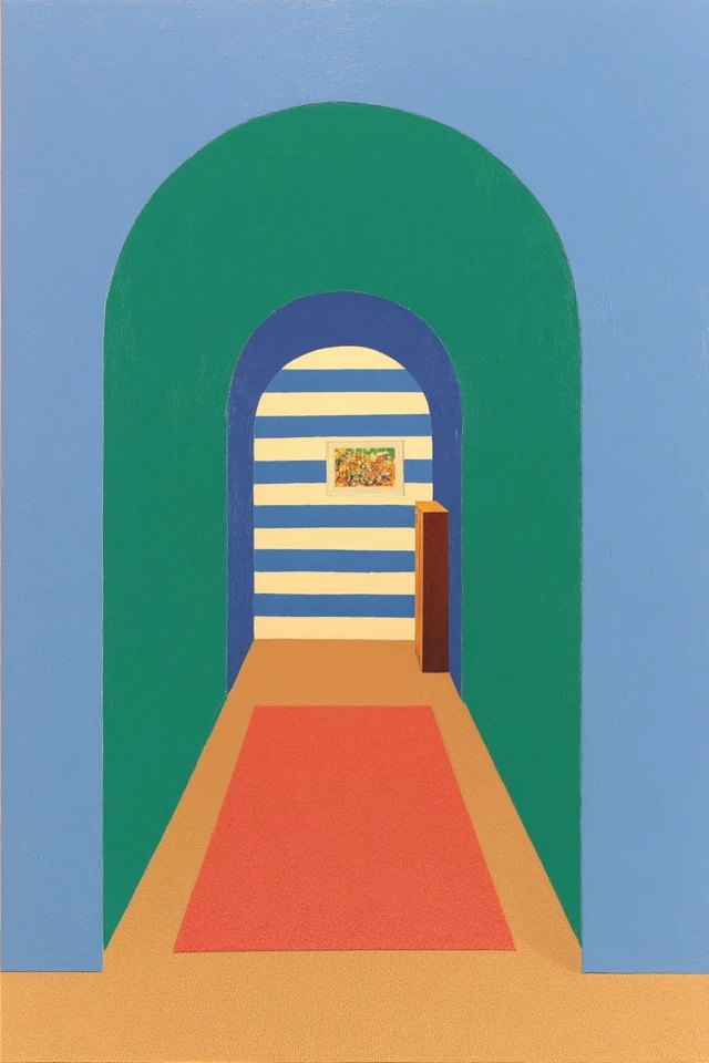 60s Tunnel Art Abstract Colorful Illustration