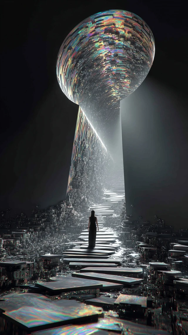 Cosmic Keyhole Journey Into The Void Abstract Art