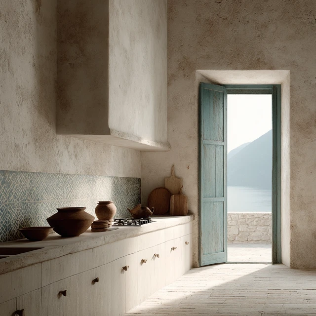 Mediterranean Kitchen Interior Design Photography