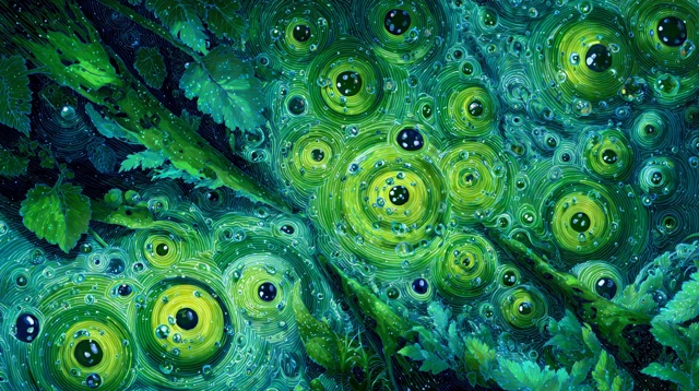 Fantasy Bioluminescent Rainforest Illustration