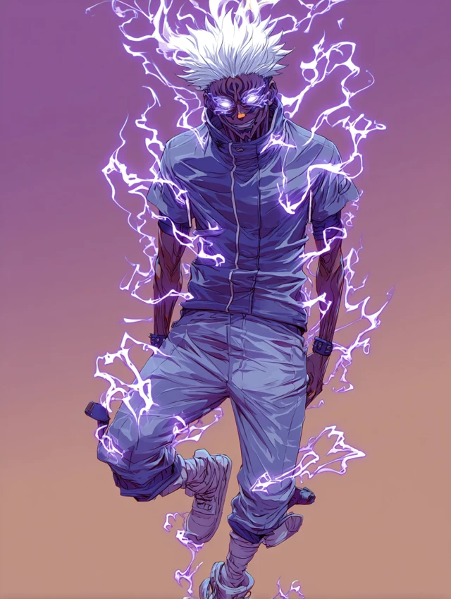 Sukuna Juijutsu Kaisen Anime Glow Neon Effect
