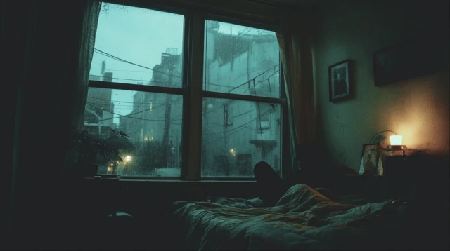 Dreamy Bedroom at Night - Moody Ambient Scene