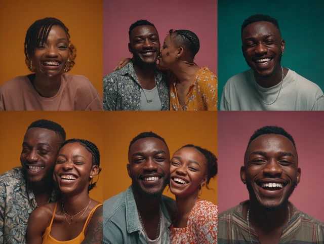 Nigerian Men and Women Expressing Emotions