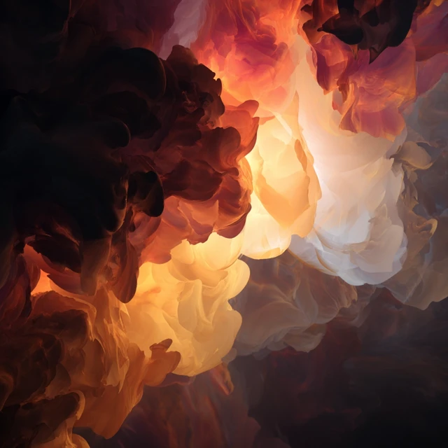 Abstract Digital Art Sunny Colors Shapes