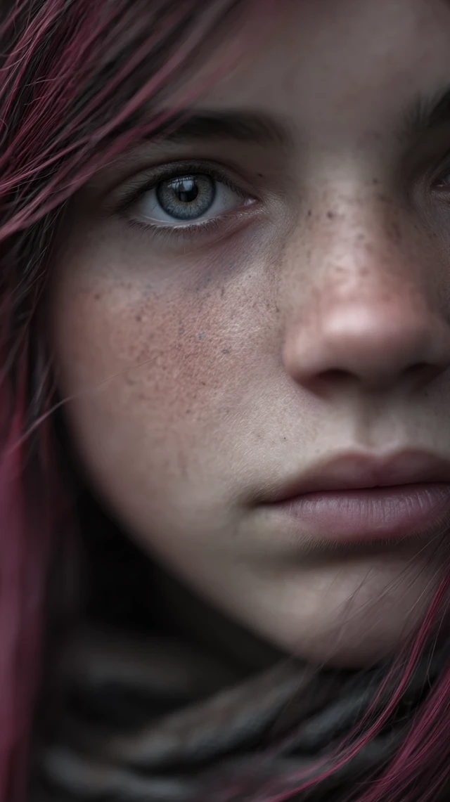 Pink Haired Girl Realistic Portrait HD Stunning Visuals