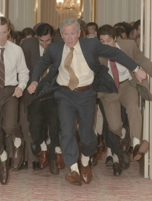 Bush Dodges Shoes Matrix Style Iraq Press Conference