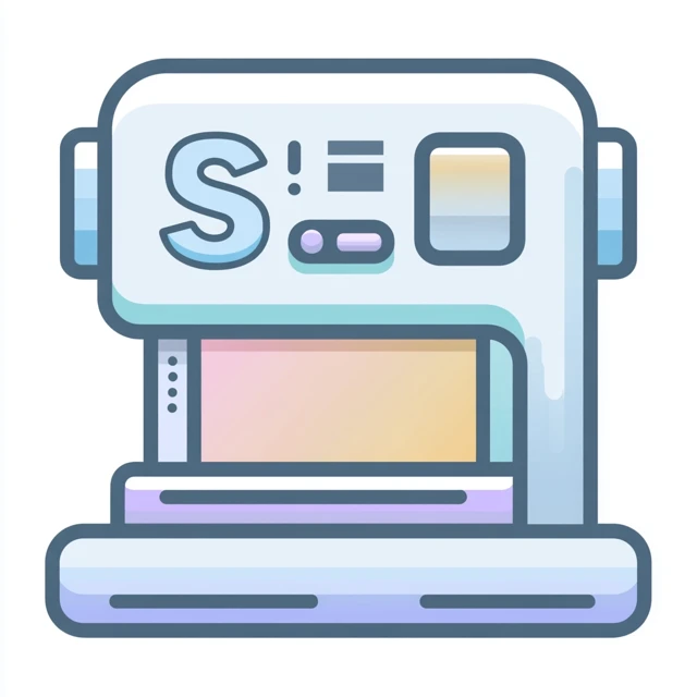 Tech Machine Icon with S Logo