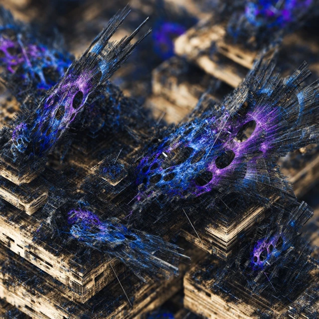 Abstract Fractal Art with Textured Details