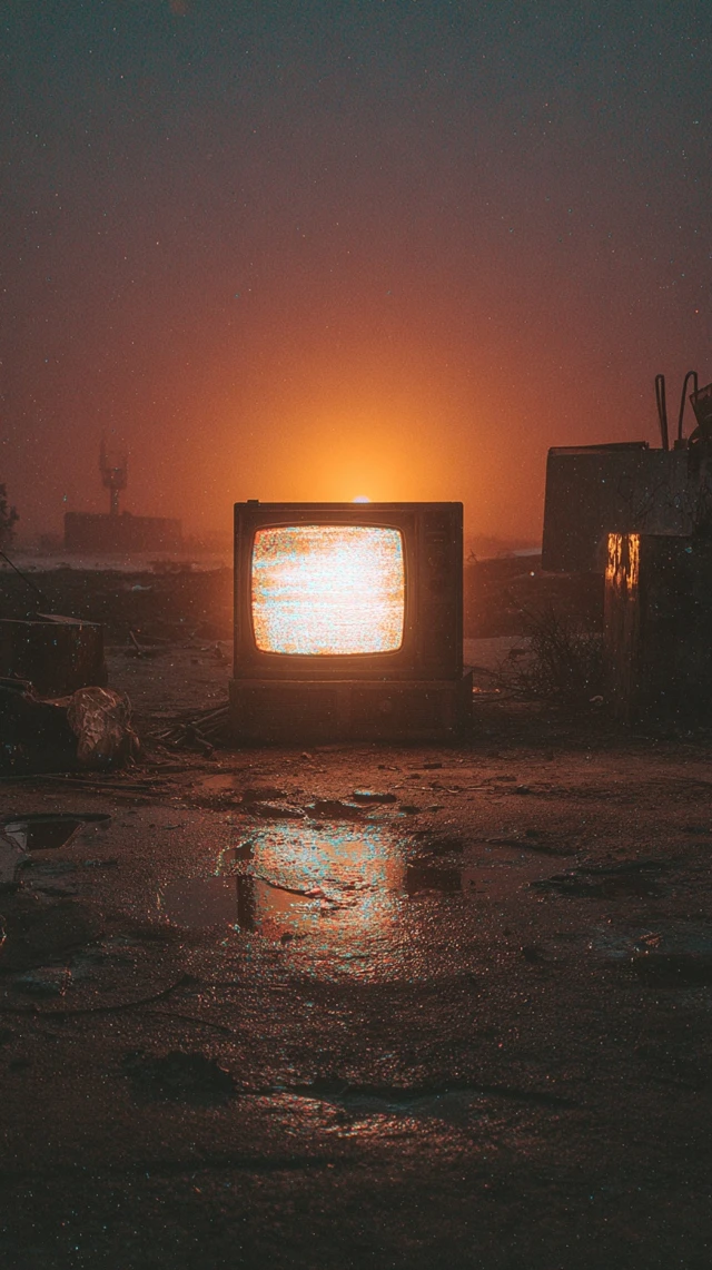 Dystopian Sunrise Decayed Broadcast Chamber