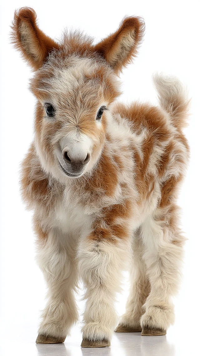 Fluffy Red Merle Pygmy Micro Mini Baby Donkey Photo