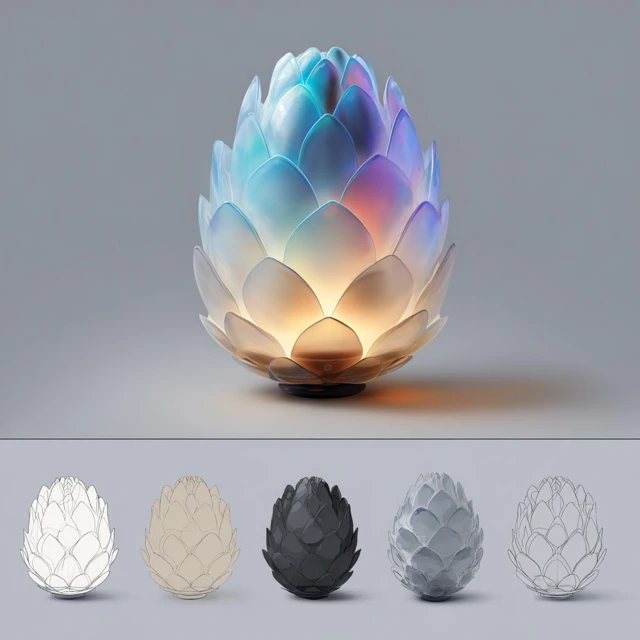 Smart Assistant Concept Design Pine Cone Crystal