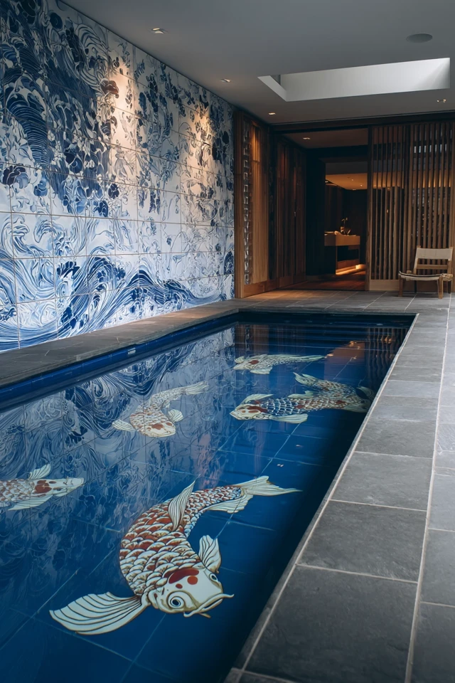 Japanese Koi Fish Pool Interior Design