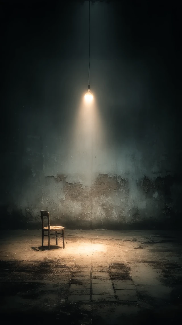 Room with a Light Bulb and Chair 4K