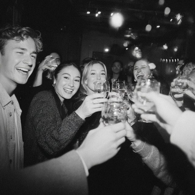 Party Cheers Smiling People Social Gathering