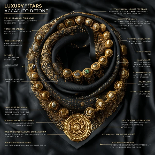 Luxury Gold Scarf Design Ancient Jewelry and Modern