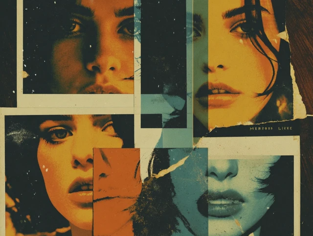 Ambers Chord Mirrors Line Album Cover 70s Polaroid Collage