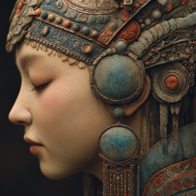 Dunhuang Statue Portrait Intricate Details and Beauty