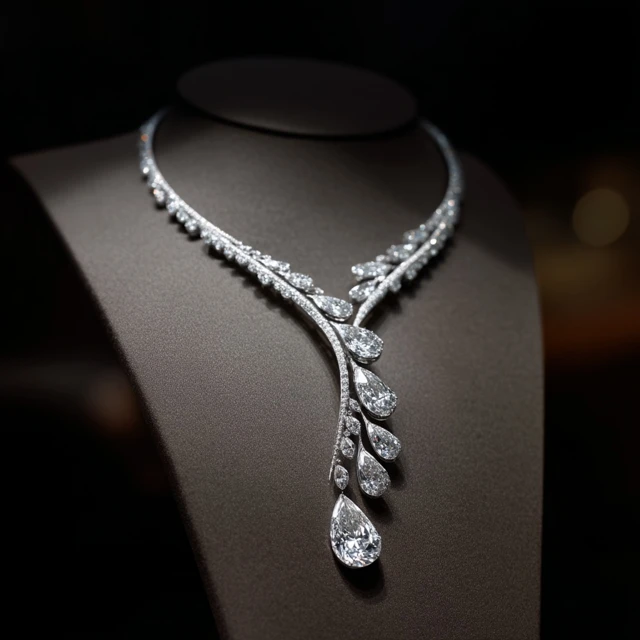 High Jewelry Diamond Necklace Elegant Design