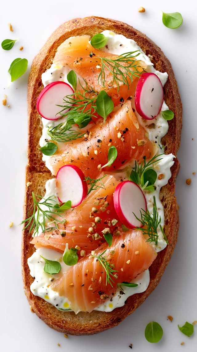 Smorrebrod with Smoked Salmon and Dill