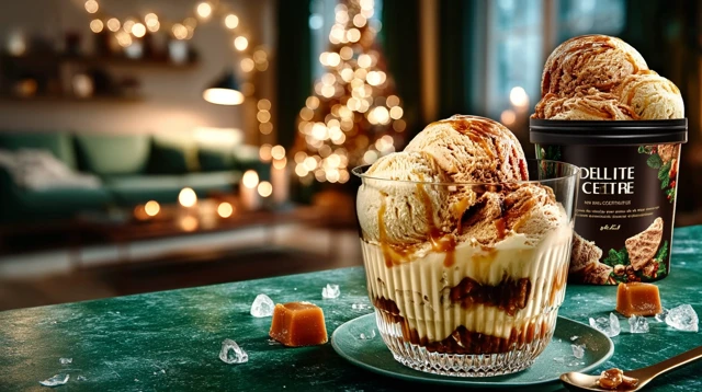 Christmas Family Dinner with Ice Cream