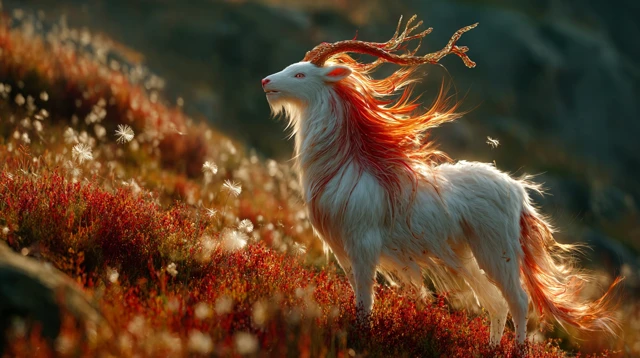 Mythical Beast Conglong in a Majestic Nature Scene