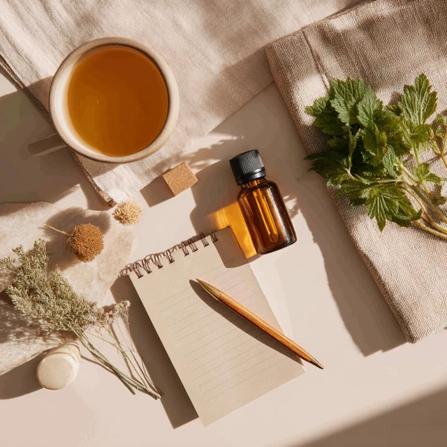 Wellness Scene Autumnal Serenity Calm Tea and Herbs