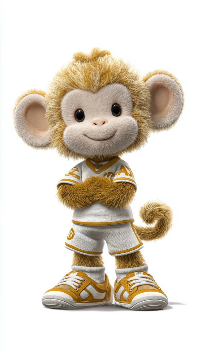 Golden Monkey Mascot Design for Sports Events