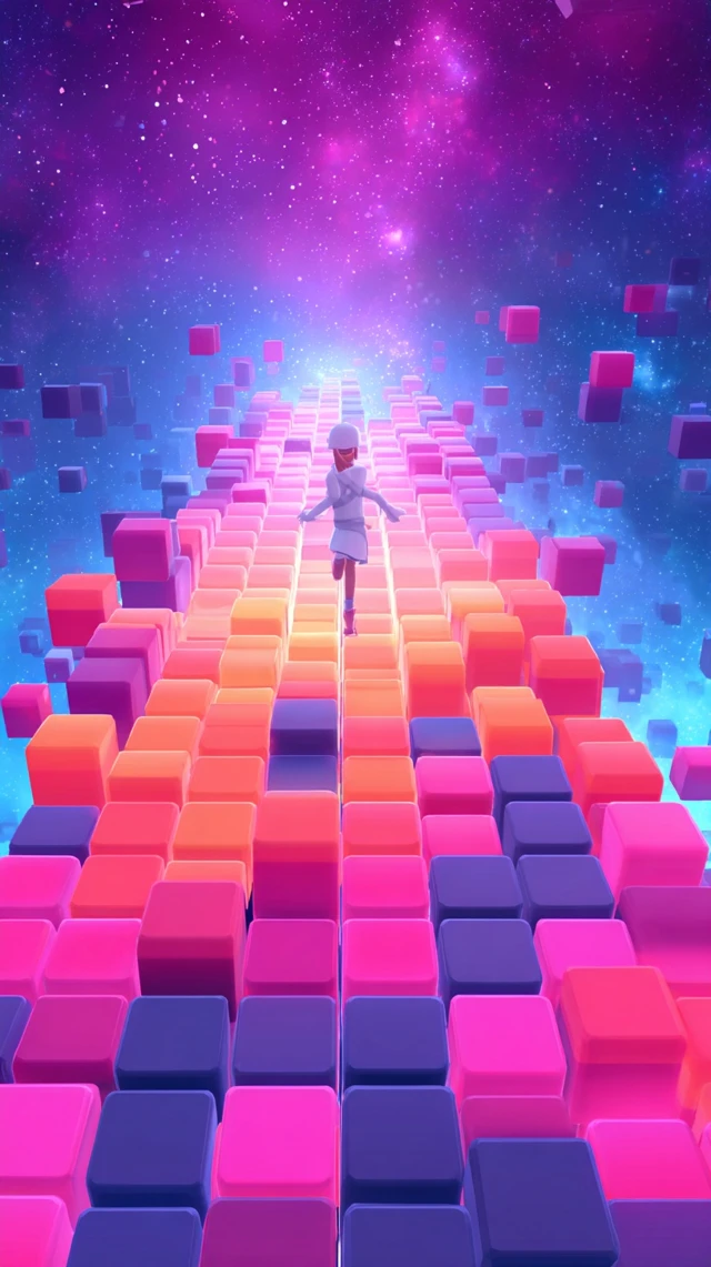 Brain Quiz Game Art Cartoon Character Running