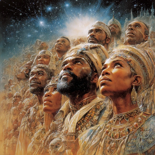 African Kings and Queens Looking to the Stars