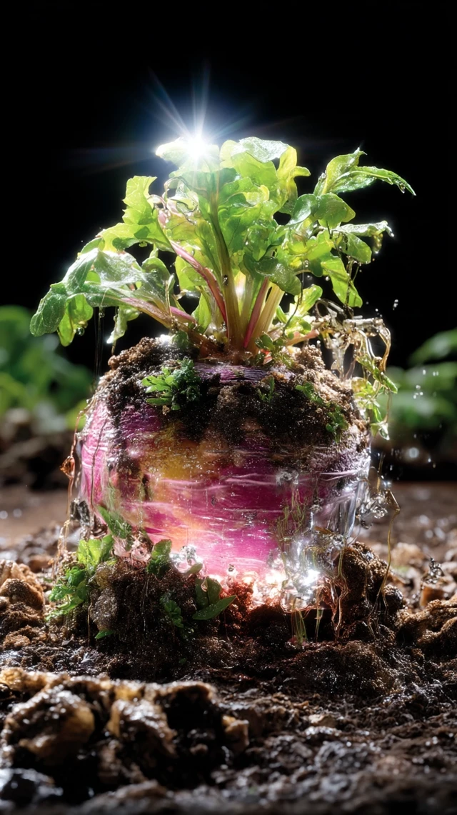 Glowing Beetroot Illustration Botanical Art