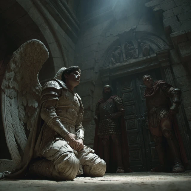 Angel Appears to Peter Dramatic Biblical Scene