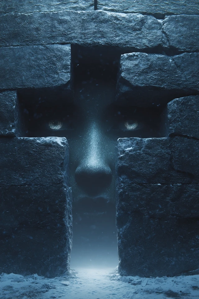Dark Fantasy Horror Fortress Wall Illustration