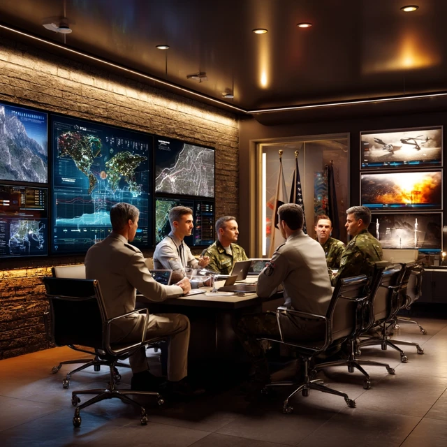 Military Strategy Briefing Digital War Room