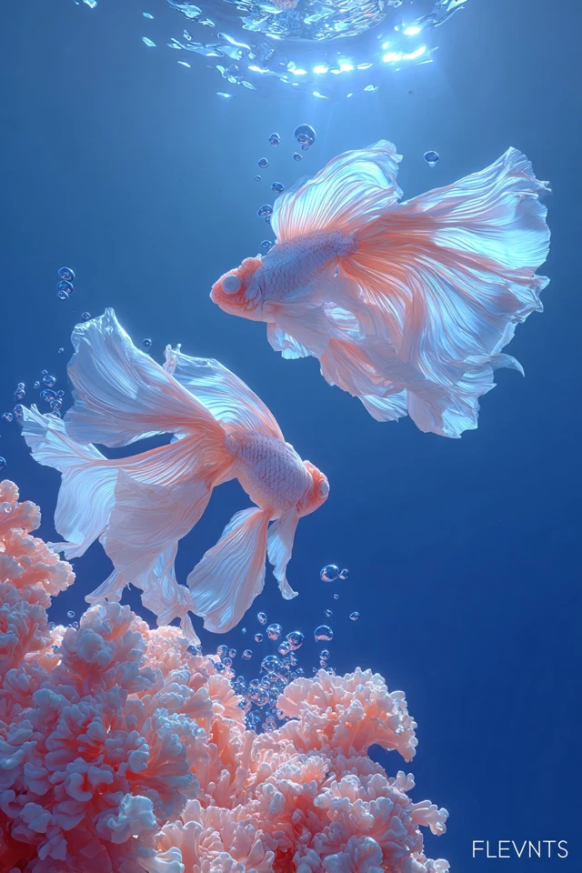Underwater Koi Photography Art Dreamlike Scene